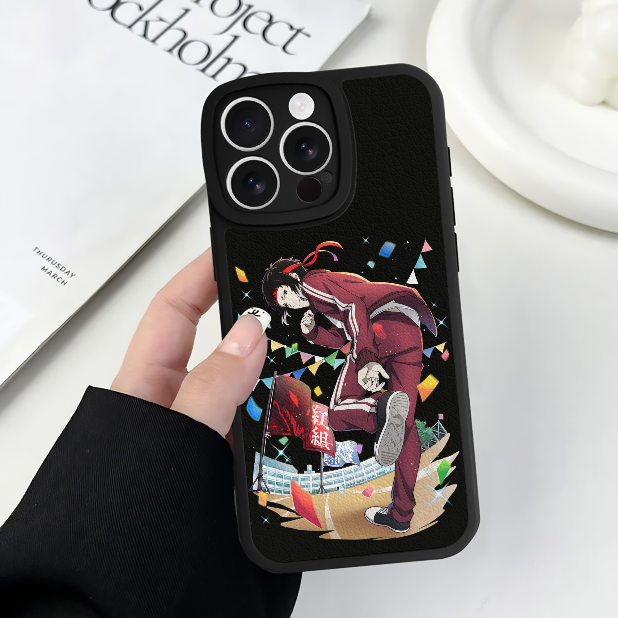 （画像用） 文豪ストレイドッグス Bungo Stray Dogs 【iPhone 16シリーズ対応】シリコンスマホケース（レザー調） 材質：シリコン
